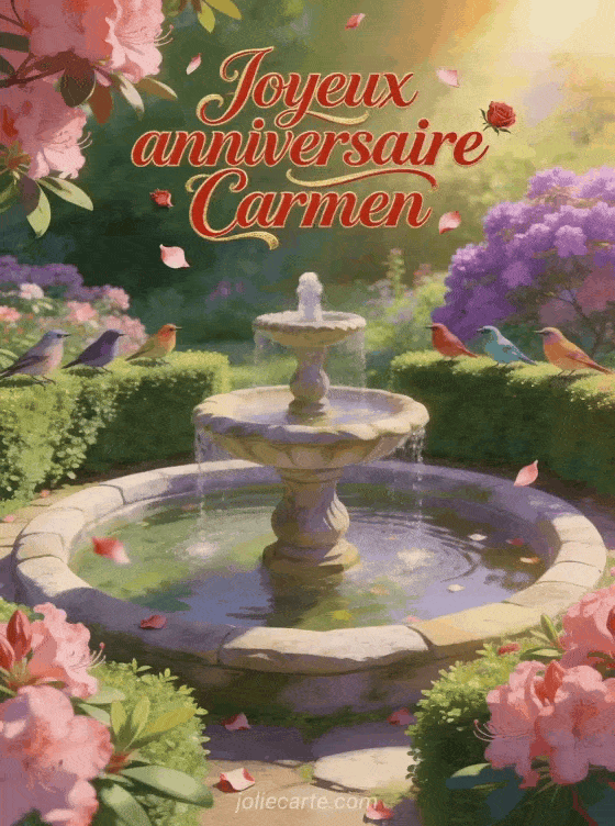 Joyeux anniversaire Carmen - Carte joyeux anniversaire carmen gratuite