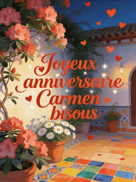 Joyeux anniversaire Carmen - Joyeux anniversaire carmen bisous