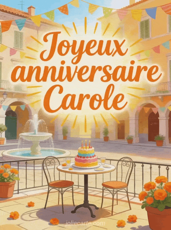 Joyeux anniversaire Carole - Jolie carte joyeux anniversaire carole