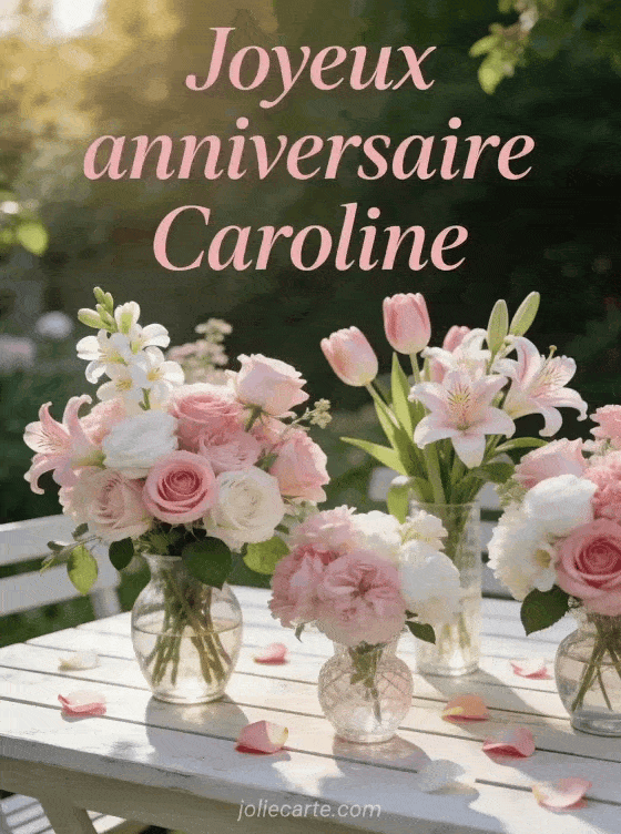 Joyeux anniversaire Caroline - Joyeux anniversaire caroline fleurs