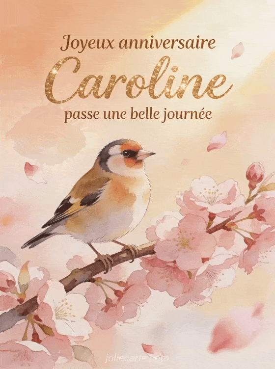 Joyeux anniversaire Caroline - Carte joyeux anniversaire caroline