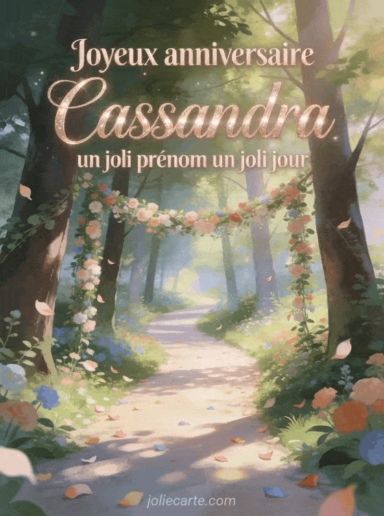 Joyeux anniversaire Cassandra - Carte joyeux anniversaire cassandra gratuite