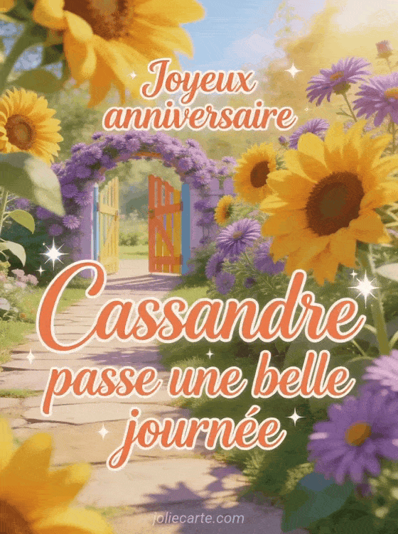 Joyeux anniversaire Cassandre - Carte joyeux anniversaire cassandre gratuite