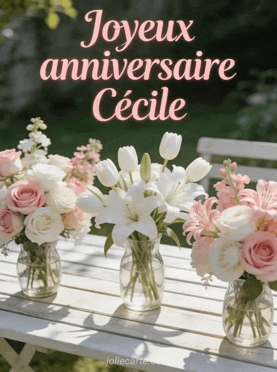 Joyeux anniversaire Cecile - Cecile fleurs