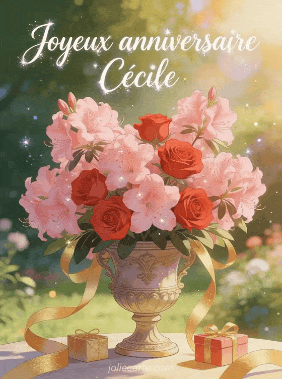 Joyeux anniversaire Cécile - Joyeux anniversaire cecile fleurs
