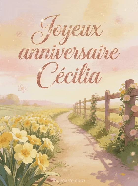 Joyeux anniversaire Cécilia - Carte joyeux anniversaire cecilia