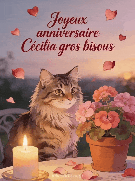 Joyeux anniversaire Cécilia - Joyeux anniversaire cecilia gros bisous