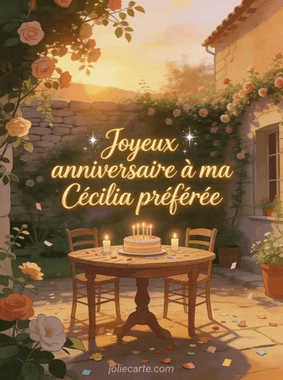 Joyeux anniversaire Cécilia - Carte joyeux anniversaire cecilia gratuite