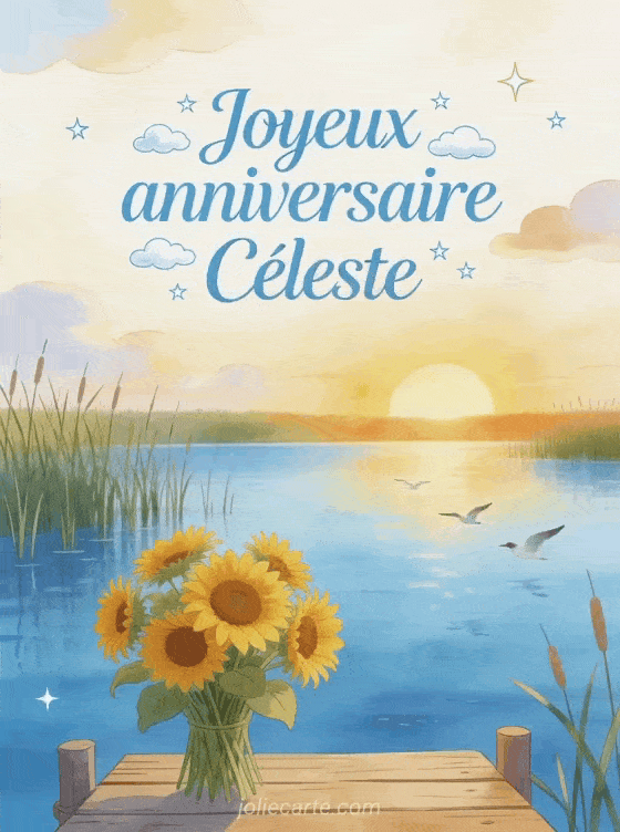 Joyeux anniversaire Céleste - Carte joyeux anniversaire celeste gratuite