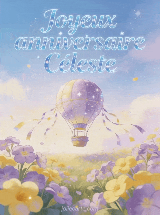 Joyeux anniversaire Céleste - Carte joyeux anniversaire celeste