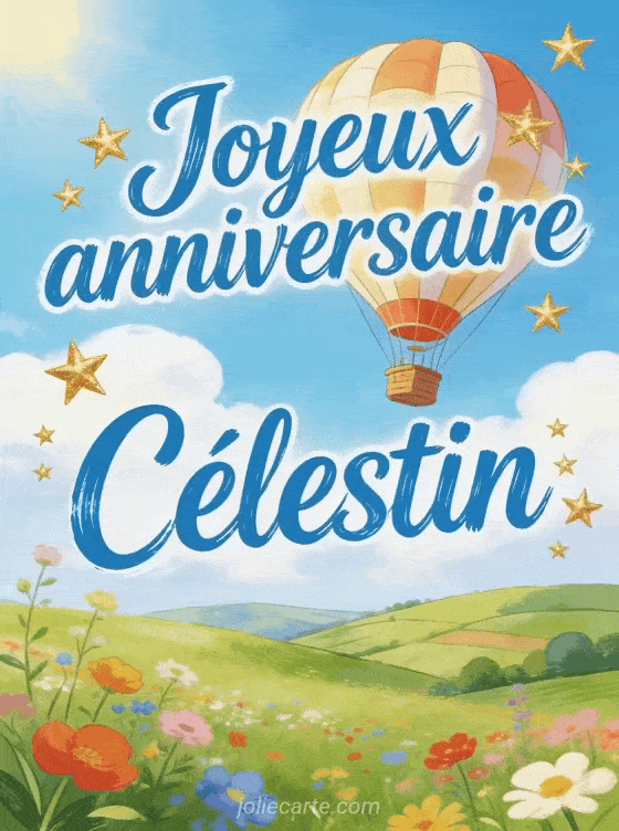 Joyeux anniversaire Célestin - Carte joyeux anniversaire celestin gratuite
