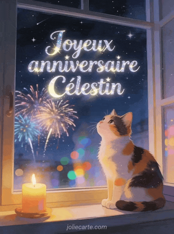 Joyeux anniversaire Célestin - Joyeux anniversaire celestin gif anime