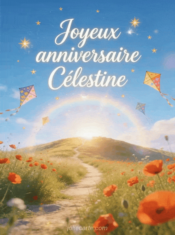 Joyeux anniversaire Célestine - Carte joyeux anniversaire celestine gratuite
