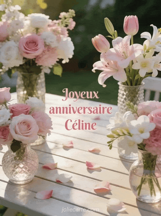 Joyeux anniversaire Céline - Joyeux anniversaire celine fleurs