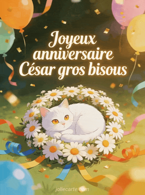 Joyeux anniversaire César - Joyeux anniversaire cesar gros bisous