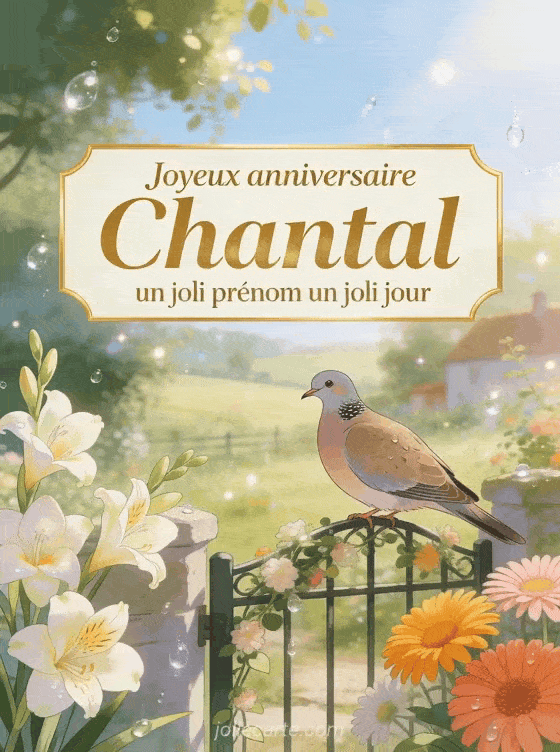 Joyeux anniversaire Chantal - Carte joyeux anniversaire chantal