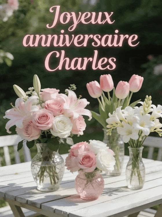 Joyeux anniversaire Charles - Charles fleurs