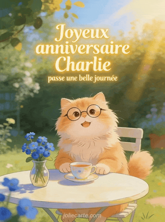 Joyeux anniversaire Charlie - Joyeux anniversaire charlie gif anime