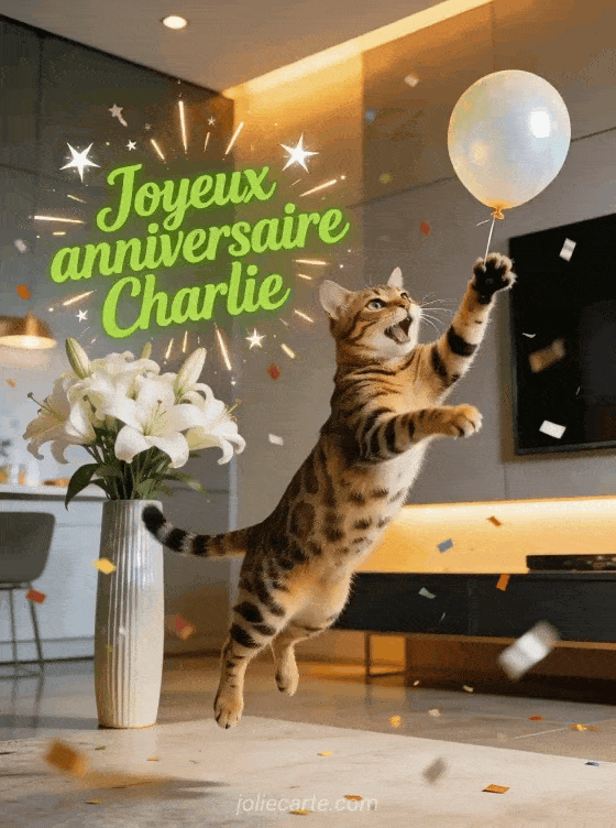 Joyeux anniversaire Charlie - Carte joyeux anniversaire charlie gratuite