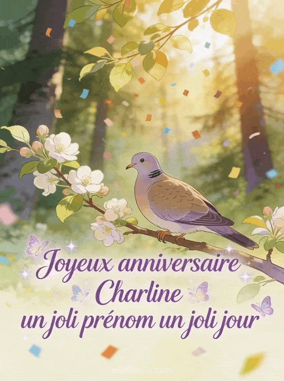 Joyeux anniversaire Charline - Carte joyeux anniversaire charline gratuite