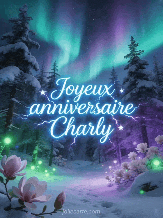 Joyeux anniversaire Charly - Carte joyeux anniversaire charly