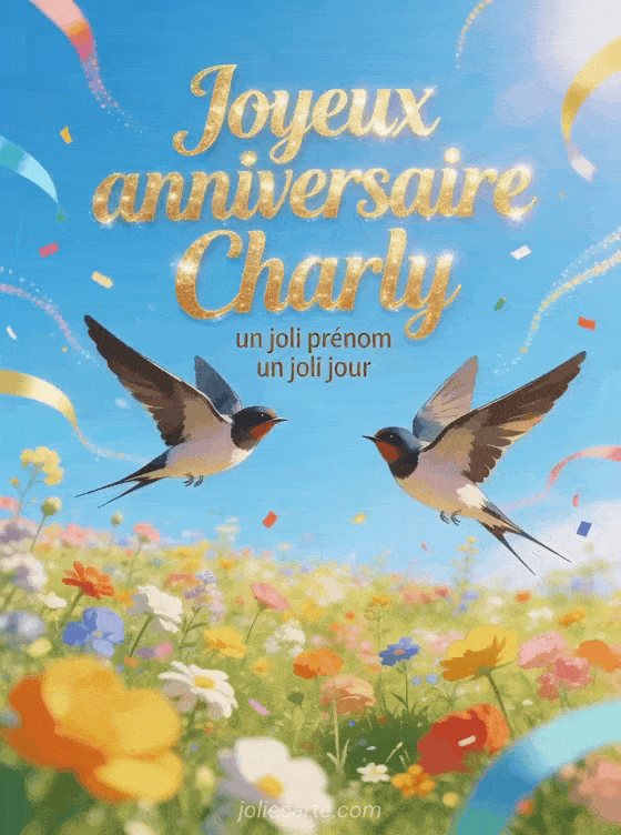 Joyeux anniversaire Charly - Carte joyeux anniversaire charly gratuite