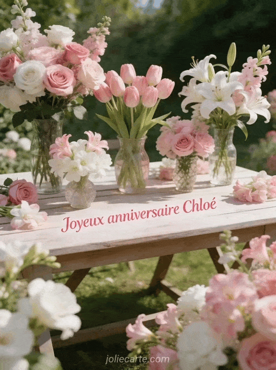 Joyeux anniversaire Chloé - Joyeux anniversaire chloe fleurs