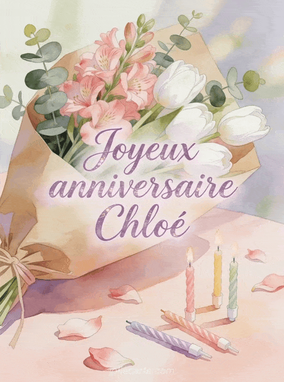 Joyeux anniversaire Chloé - Joyeux anniversaire chloe fleurs