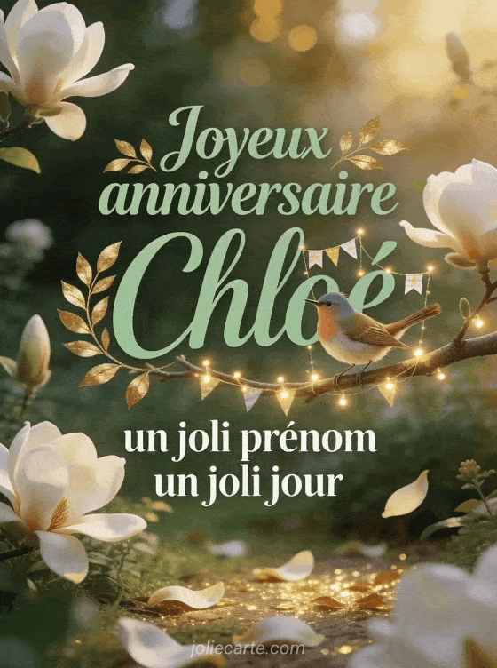 Joyeux anniversaire Chloé - Carte joyeux anniversaire chloe