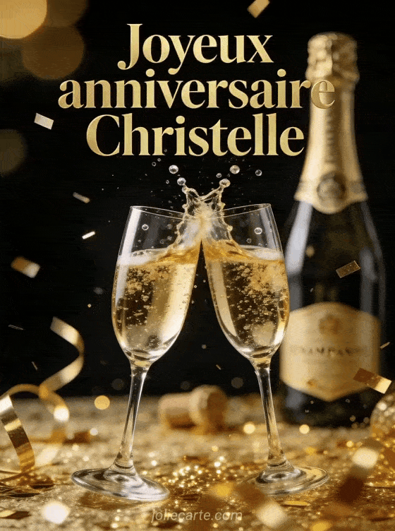 Joyeux anniversaire Christelle - Christelle champagne