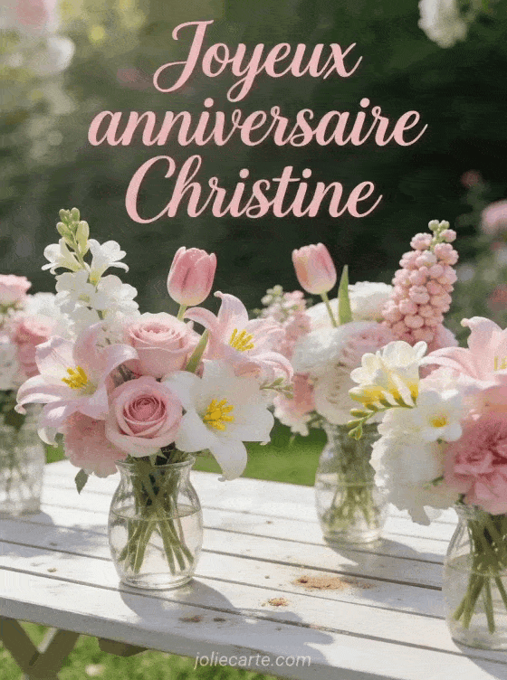 Joyeux anniversaire Christine - Joyeux anniversaire christine fleurs