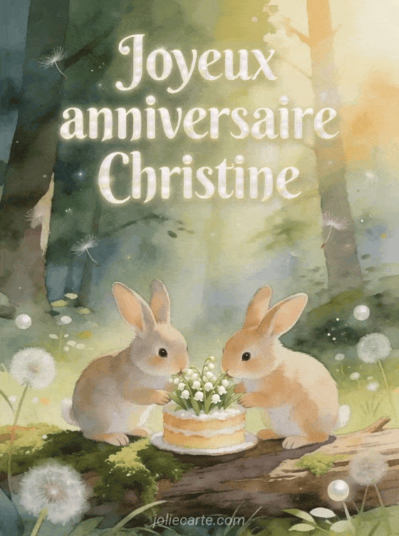 Joyeux anniversaire Christine - Carte joyeux anniversaire christine