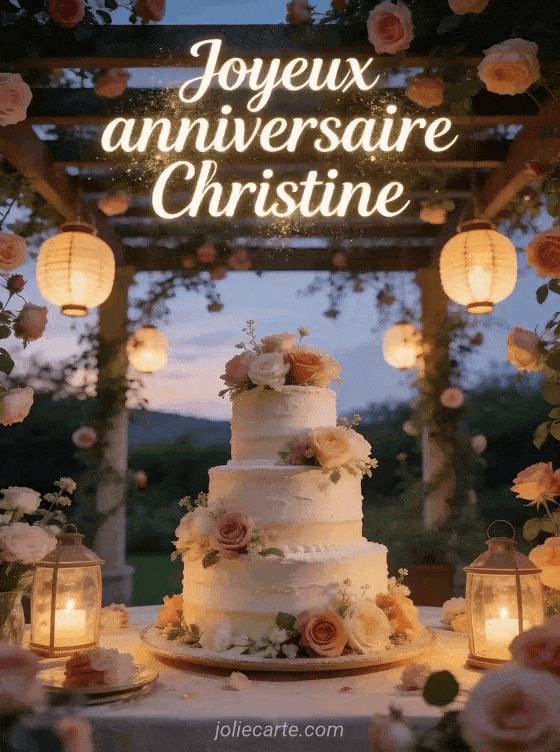 Joyeux anniversaire Christine - Carte joyeux anniversaire christine gratuite