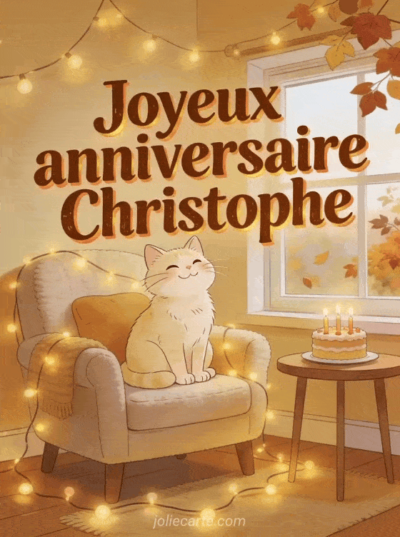 Joyeux anniversaire Christophe - Carte joyeux anniversaire christophe gratuite