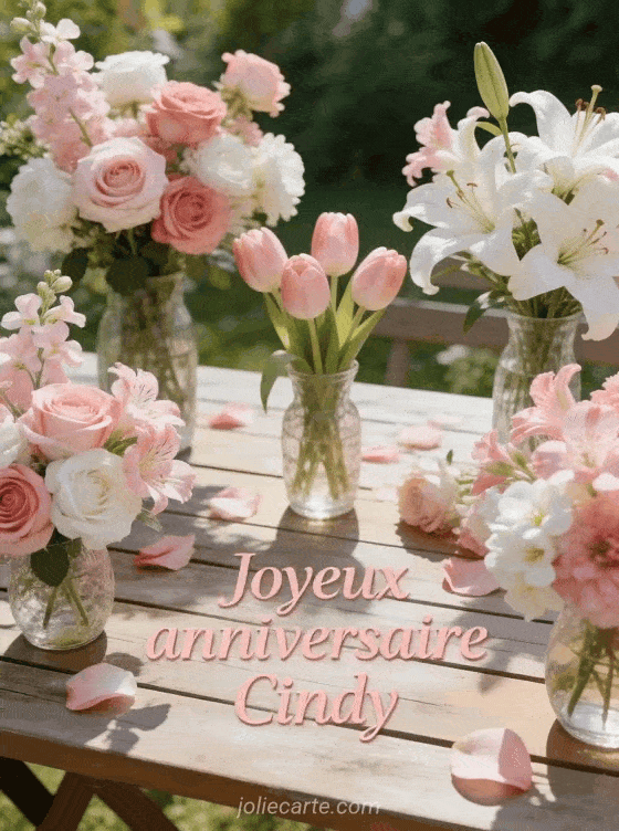 Joyeux anniversaire Cindy - Joyeux anniversaire cindy fleurs