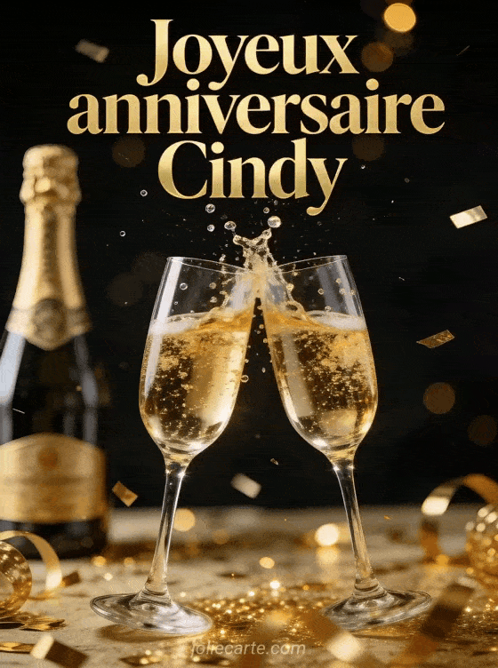 Joyeux anniversaire Cindy - Joyeux anniversaire cindy champagne