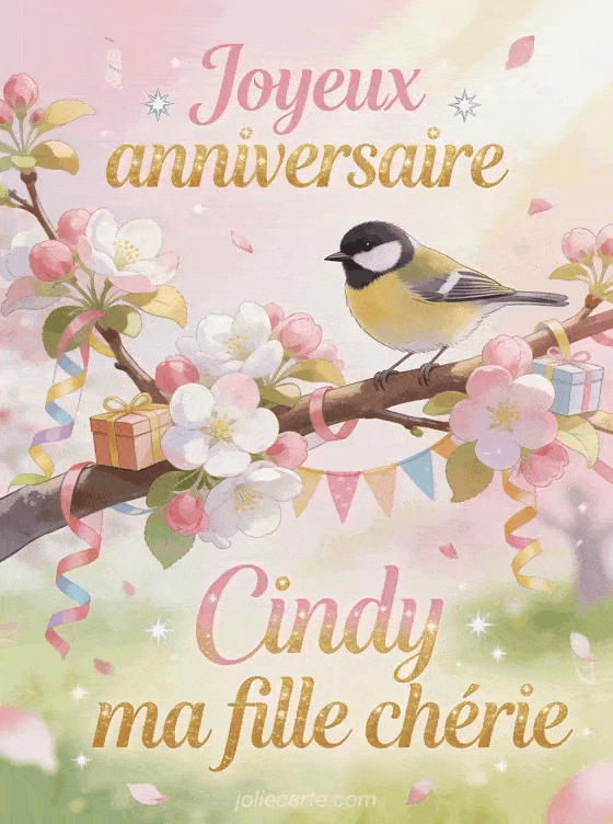 Joyeux anniversaire Cindy - Joyeux anniversaire cindy ma fille