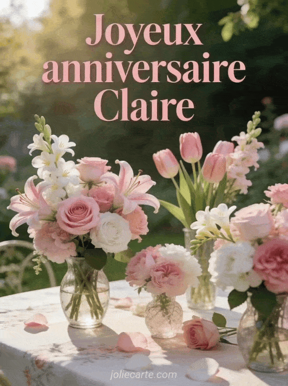 Joyeux anniversaire Claire - Joyeux anniversaire claire fleurs