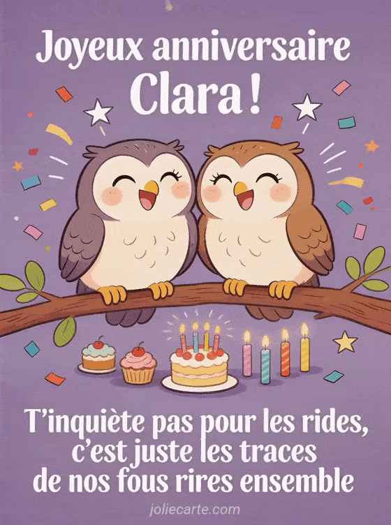 Joyeux anniversaire Clara - Clara rigolo