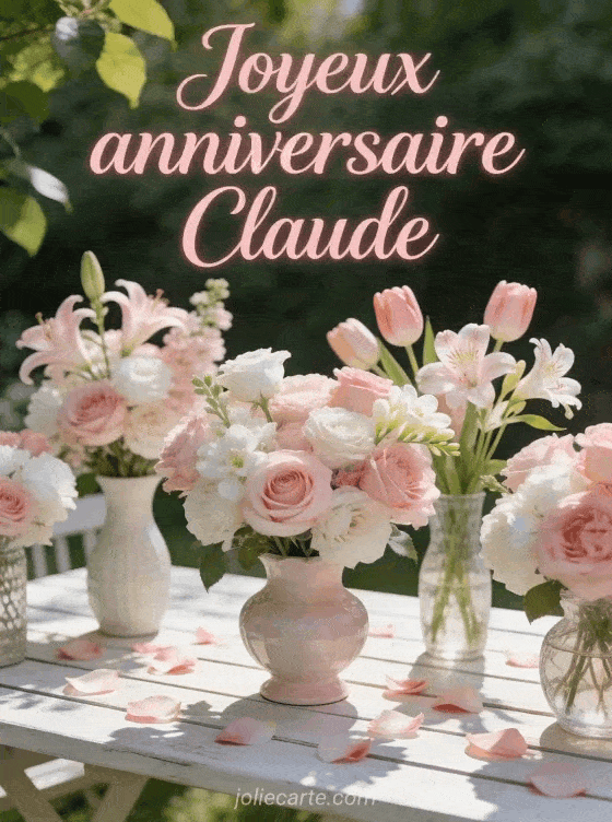 Joyeux anniversaire Claude - Claude fleurs