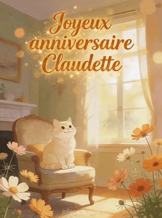 Joyeux anniversaire Claudette - Carte joyeux anniversaire claudette