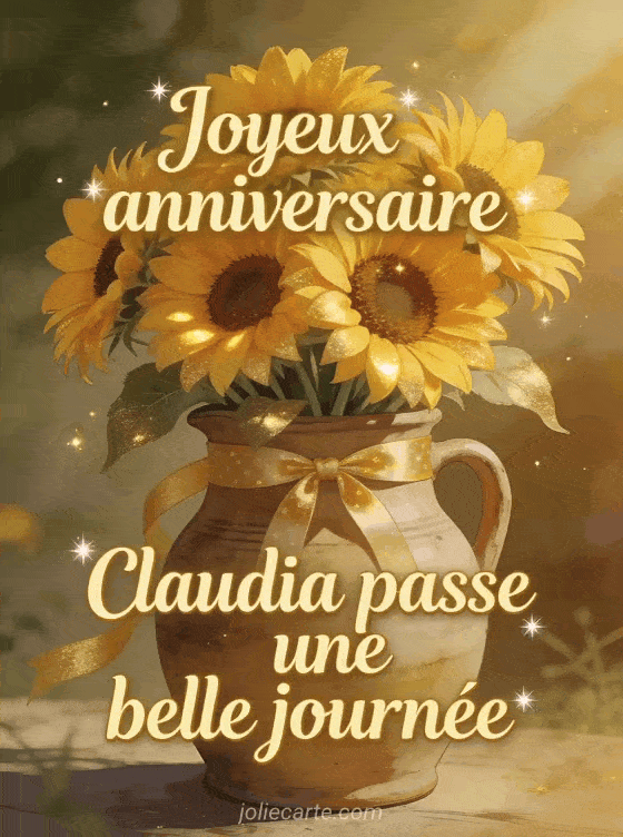Joyeux anniversaire Claudia - Carte joyeux anniversaire claudia