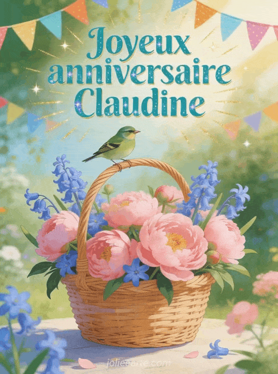 Joyeux anniversaire Claudine - Carte joyeux anniversaire claudine