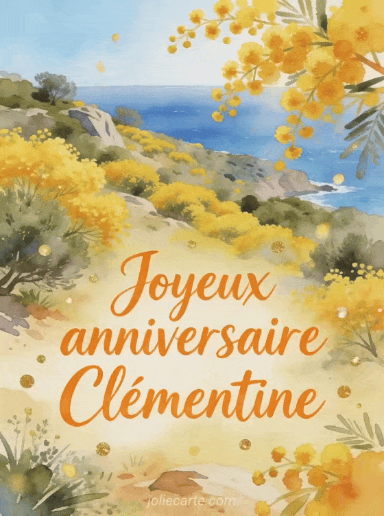 Joyeux anniversaire Clémentine - Carte joyeux anniversaire clementine