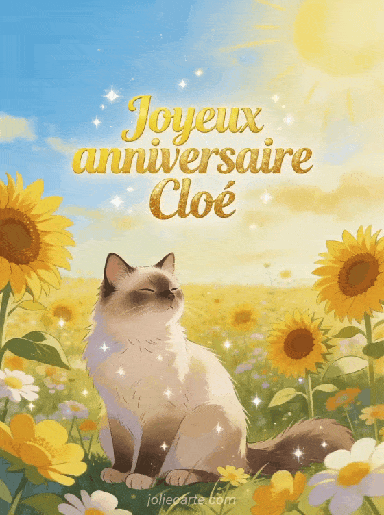 Joyeux anniversaire Cloé - Carte joyeux anniversaire cloe