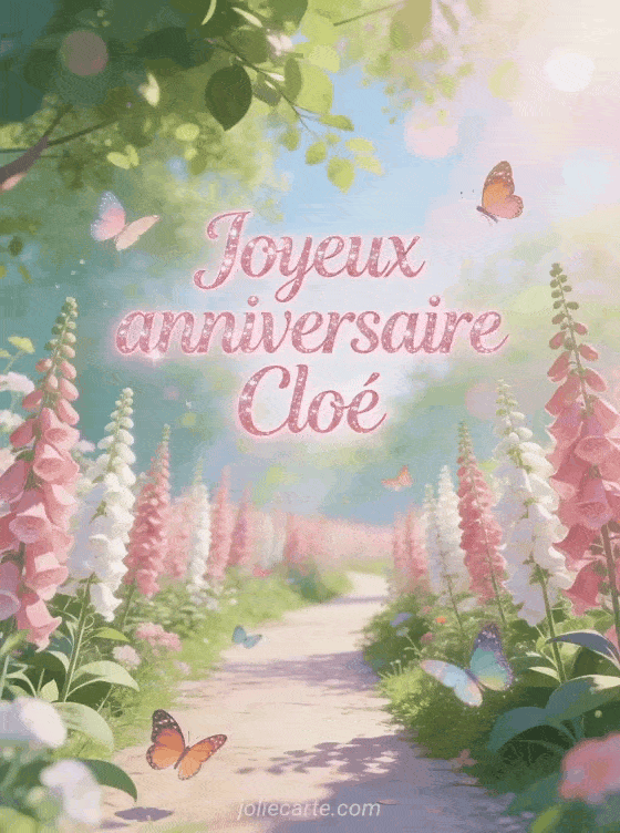 Joyeux anniversaire Cloé - Carte joyeux anniversaire cloe gratuite