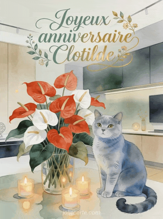 Joyeux anniversaire Clotilde - Carte joyeux anniversaire clotilde