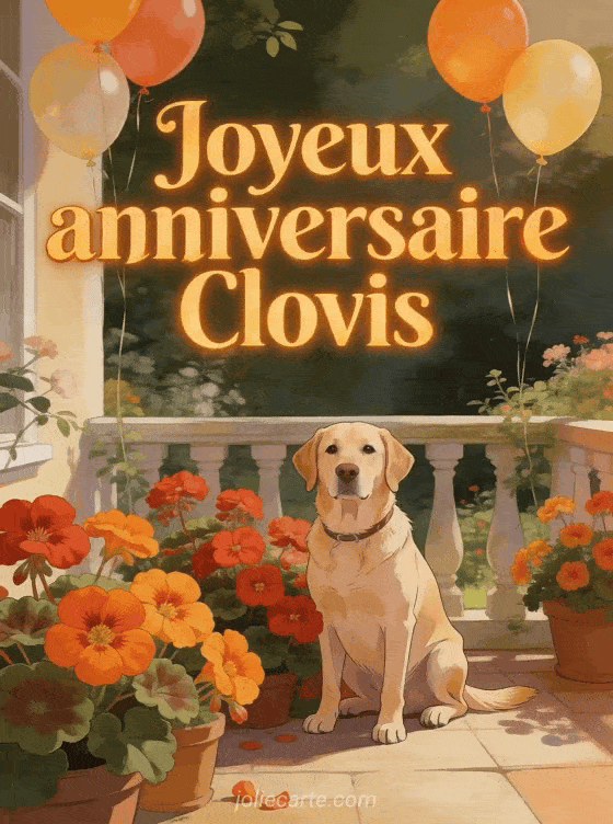 Joyeux anniversaire Clovis - Carte joyeux anniversaire clovis