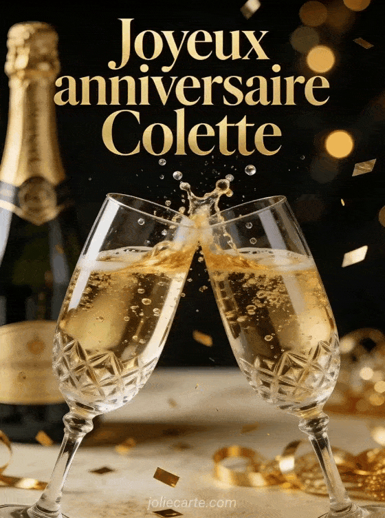 Joyeux anniversaire Colette - Colette champagne