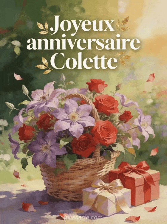 Joyeux anniversaire Colette - Joyeux anniversaire colette fleurs